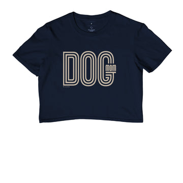 Camiseta Cropped Dog Mom iAnimals cor Azul