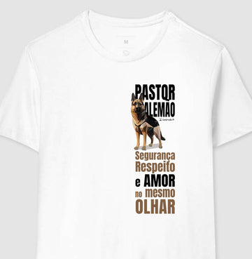 Camiseta Pastor Alemão Olhar - Essência