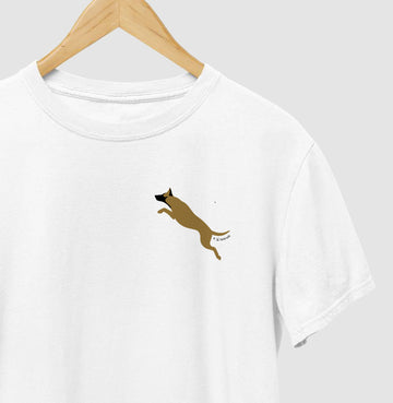 Camiseta Malinois. Saltando - Perfil / Side