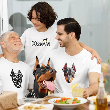 Camiseta Doberman Adulto e Infantil