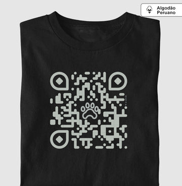Camiseta “INCA SOFT” Pets, QR Code Declaração de Amor - Coleção AFETO