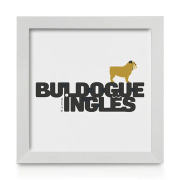 Quadro decorativo Buldogue Ingles - Identidade