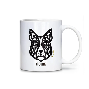 Caneca Border Collie Personalizada Tribal - iAnimals