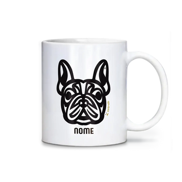 Caneca Buldogue Francês Personalizada Tribal - iAnimals