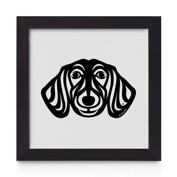 Quadro decorativo Dachshund - Tribal