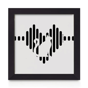 Quadro decorativo Gato sentado - Coração