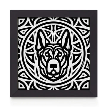 Quadro decorativo Pastor Alemão - Total - Tribal