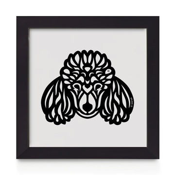 Quadro decorativo Poodle - Tribal