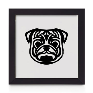 Quadro decorativo Pug - Tribal