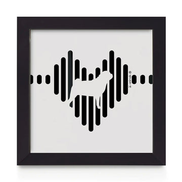 Quadro decorativo Pug - Coração