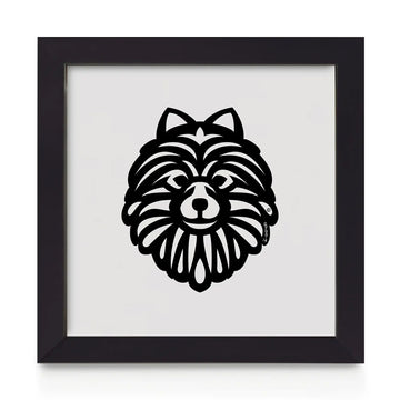 Quadro decorativo Spitz Alemão (Lulu da Pomerânea) - Tribal