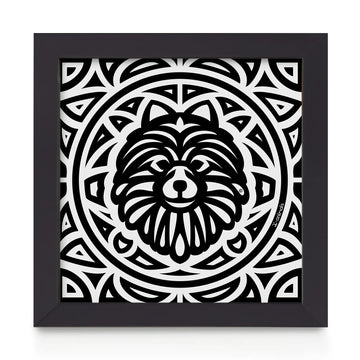 Quadro decorativo Spitz Alemão (Lulu da Porerânea) - Total - Tribal