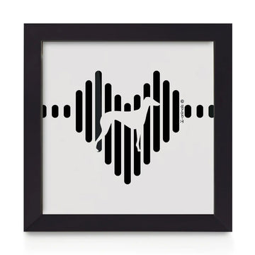 Quadro decorativo Whippet - Coração