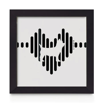 Quadro decorativo Yorkshire - Coração