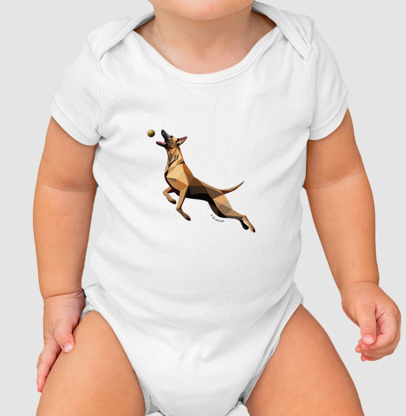 Body Infantil Malinois O Pulo - Perfil/Geoma