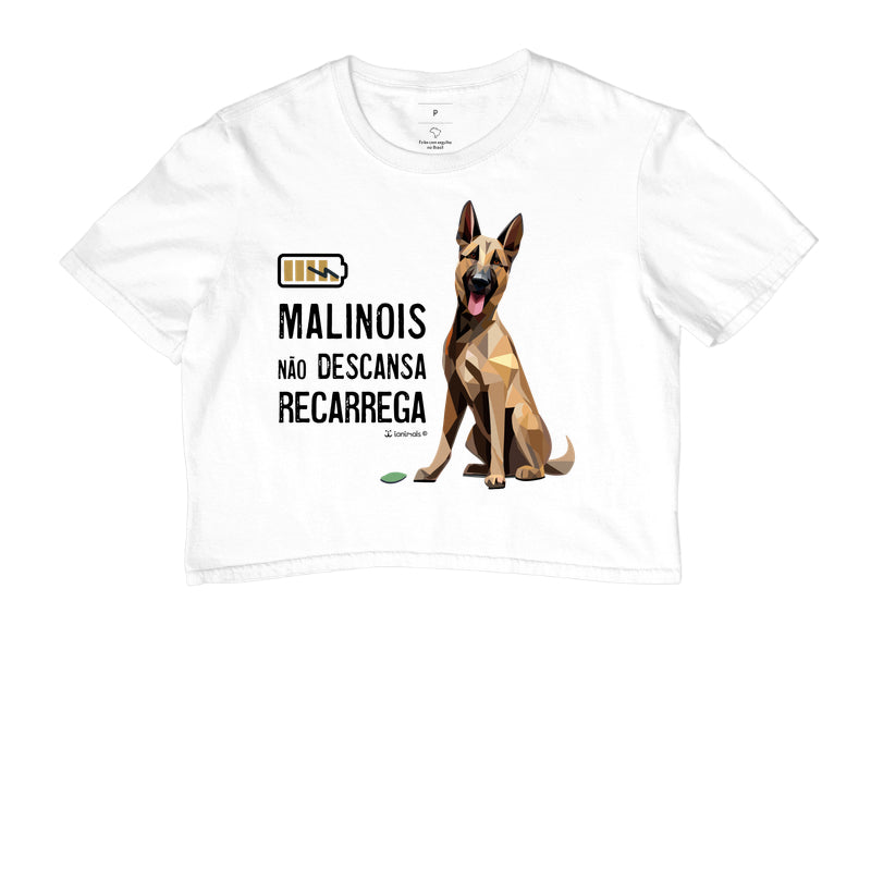 Camiseta Cropped Malinois Não Descansa - Essência