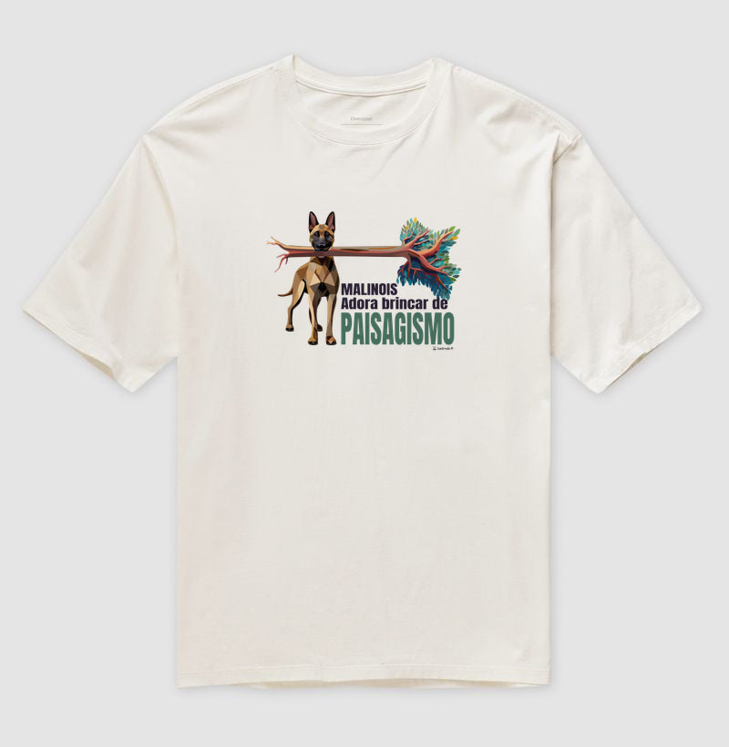 Camiseta Oversized Malinois Paisagismo - Essência