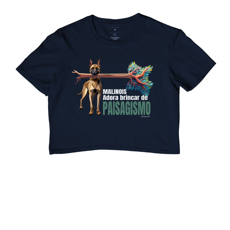 Camiseta Cropped Malinois Paisagismo - Essência