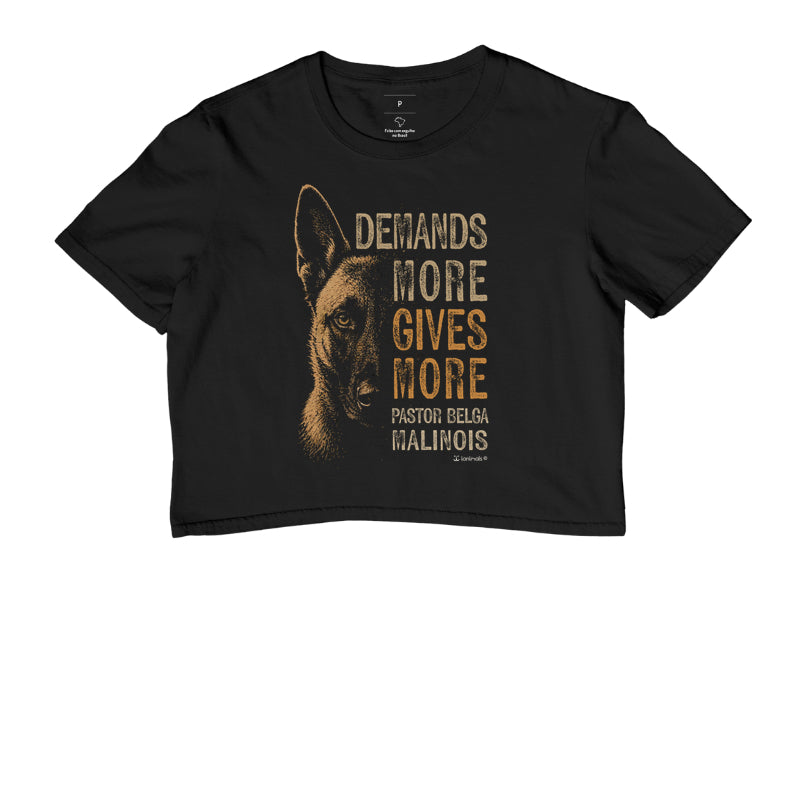 Camiseta Cropped Malinois Gives More - Essência
