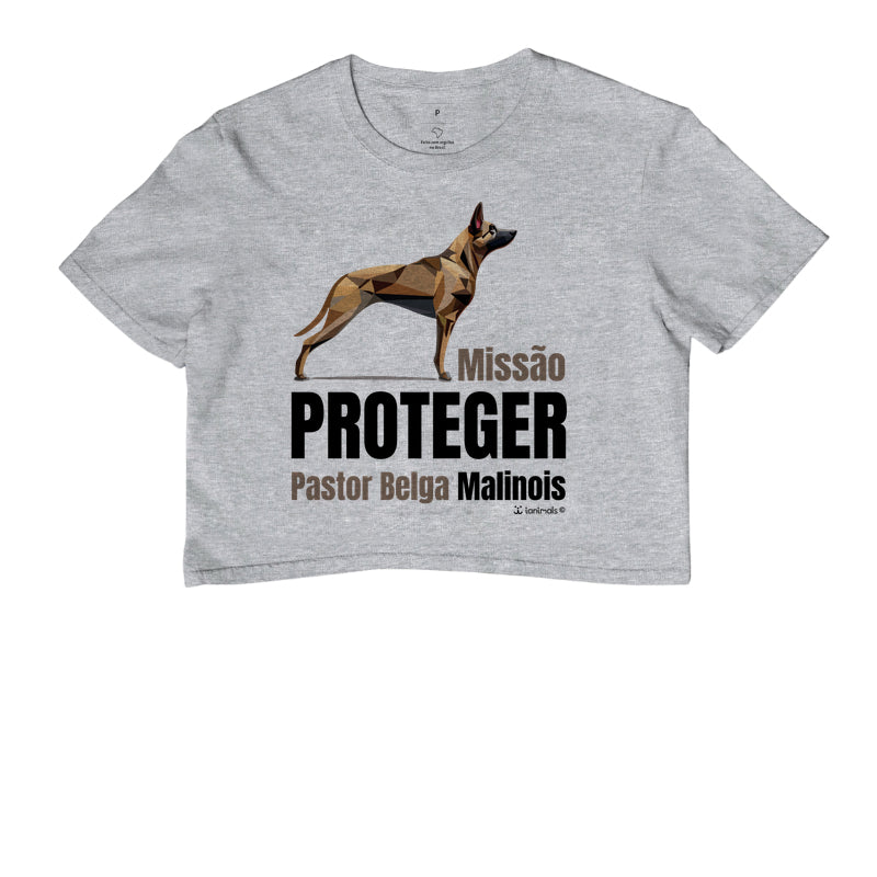 Camiseta Cropped Malinois Missão  Proteger - Essência