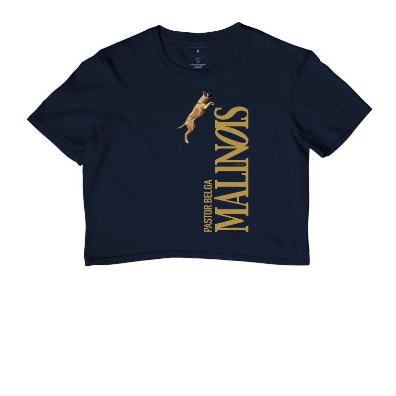 Camiseta Cropped Pastor Belga Malinois O Salto - Geoma