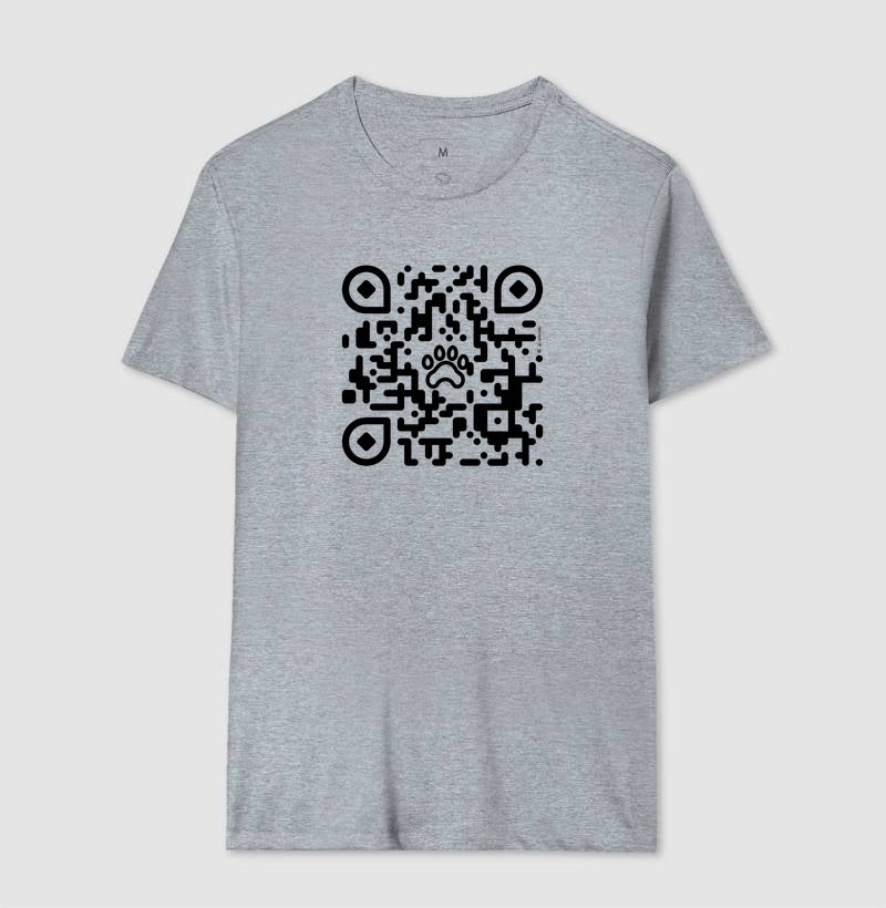 Camiseta Pets, QR Code Declaração de Amor - Coleção AFETO