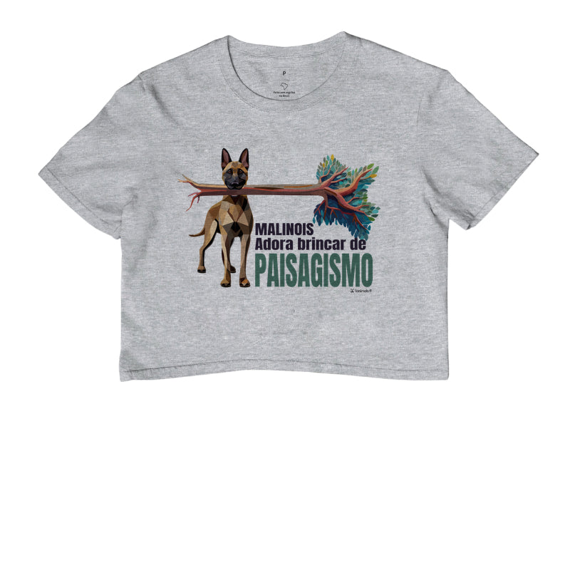 Camiseta Cropped Malinois Paisagismo - Essência