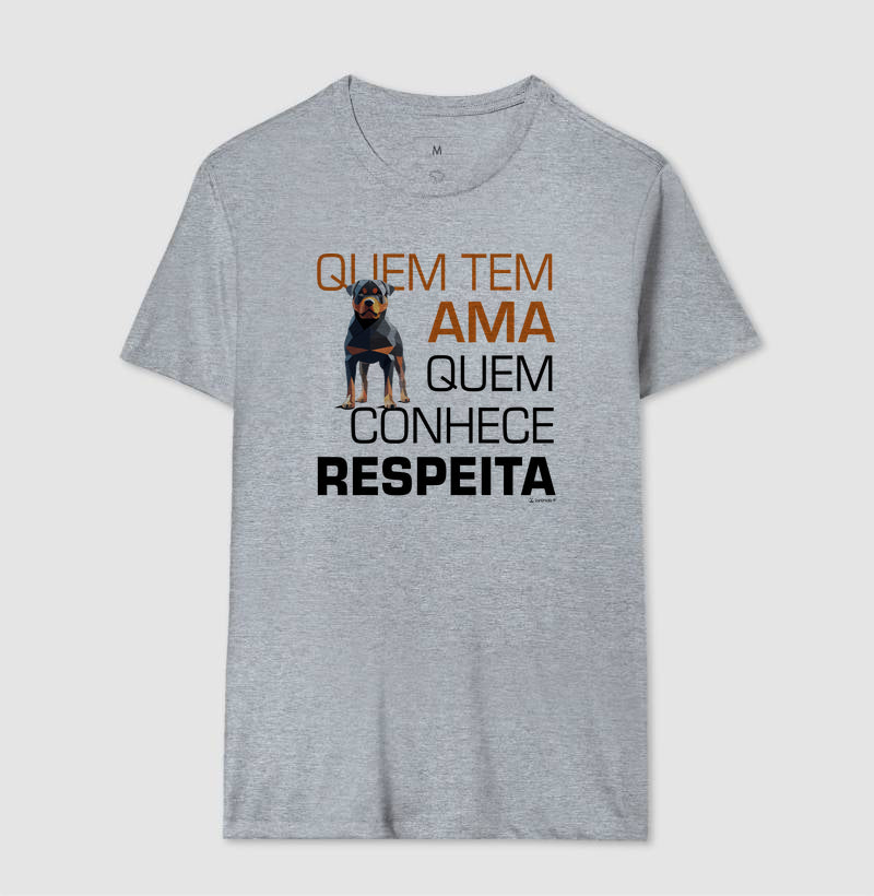 Camiseta Rottweiler Quem Tem Ama - Essência