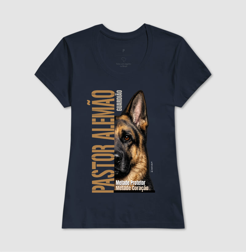 Camiseta Pastor Alemão Metade Protetor - Essência