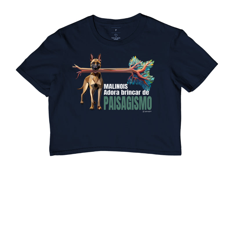 Camiseta Cropped Malinois Paisagismo - Essência