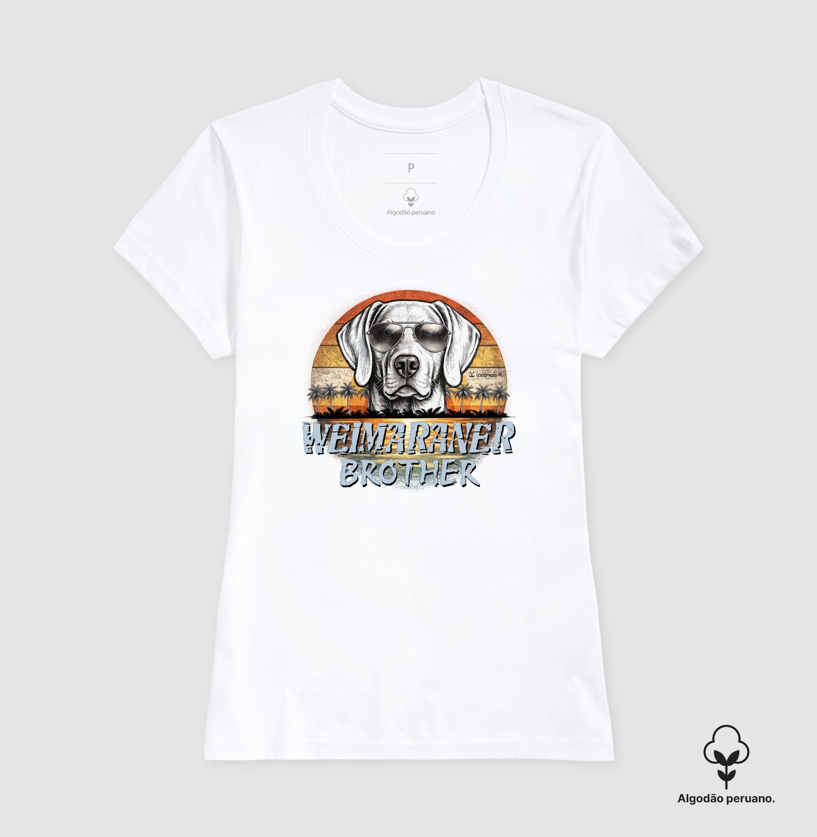 Camiseta INCA SOFT Weimaraner BROTHER Sunset Vintage - Família