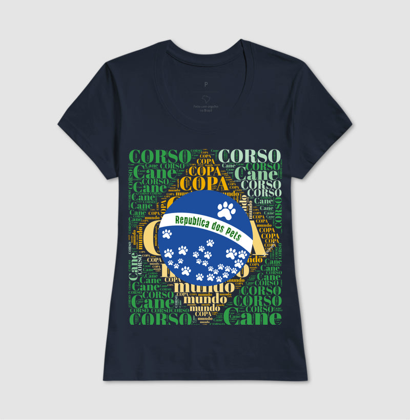 Camiseta Bandeira Brasil Pet - Nuvem de Palavras  - Personalizada