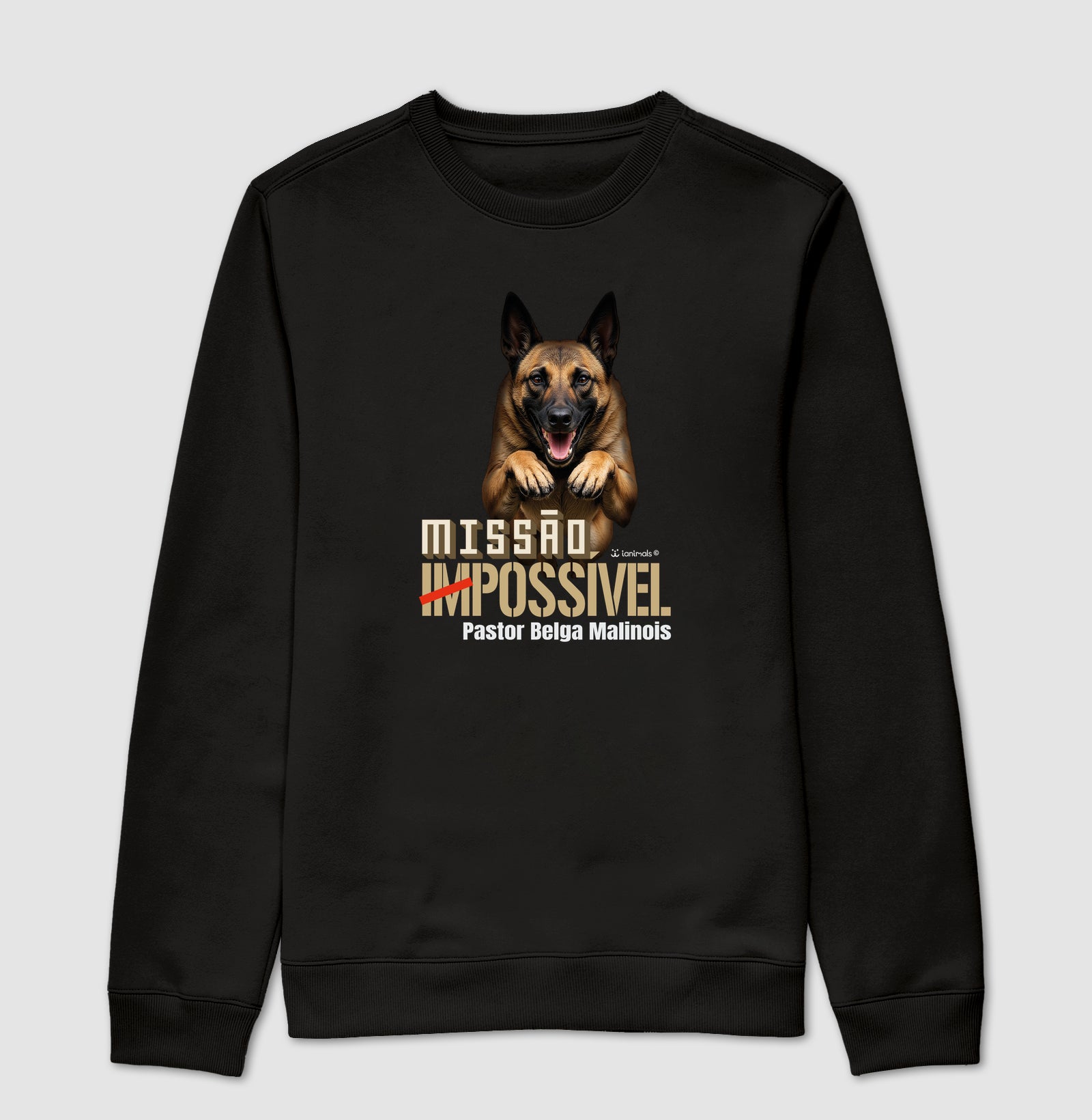 Moletom Suéter Malinois Missão Impossível - Essência