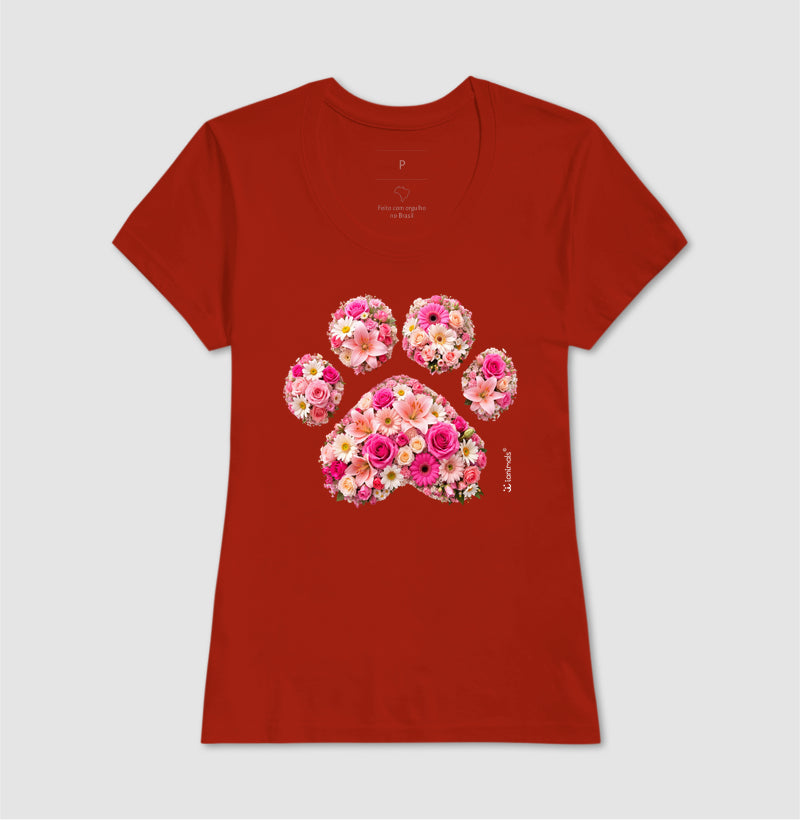 Camiseta Pata em Flor - Pets - Afeto
