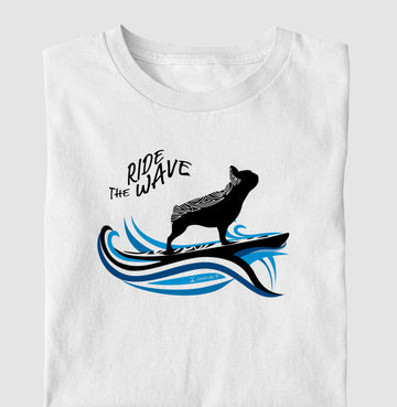 Camiseta Buldogue Francês - Surfista