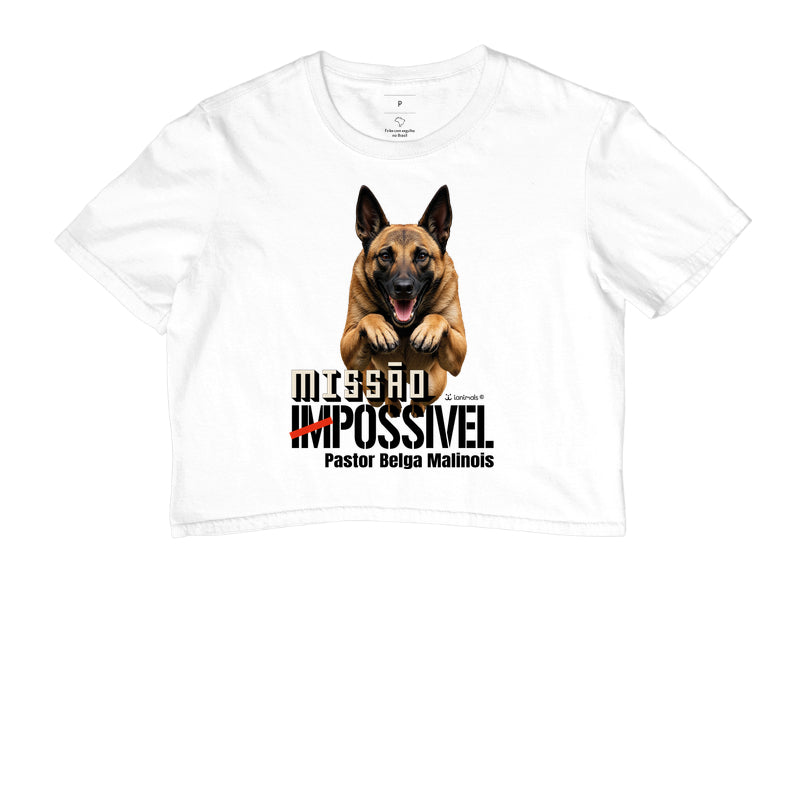 Camiseta Cropped Malinois Missão Impossível - Essência