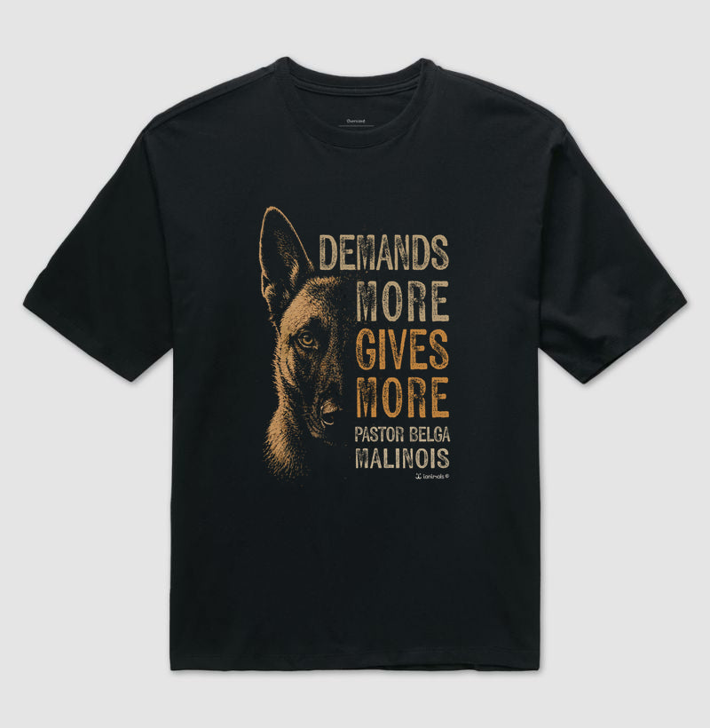 Camiseta Oversized Malinois Gives More - Essência