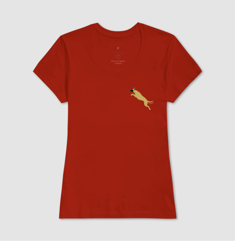 Camiseta Malinois. Saltando - Perfil / Side