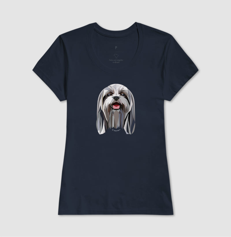 Camiseta Shih Tzu Pelo Longo - Geoma