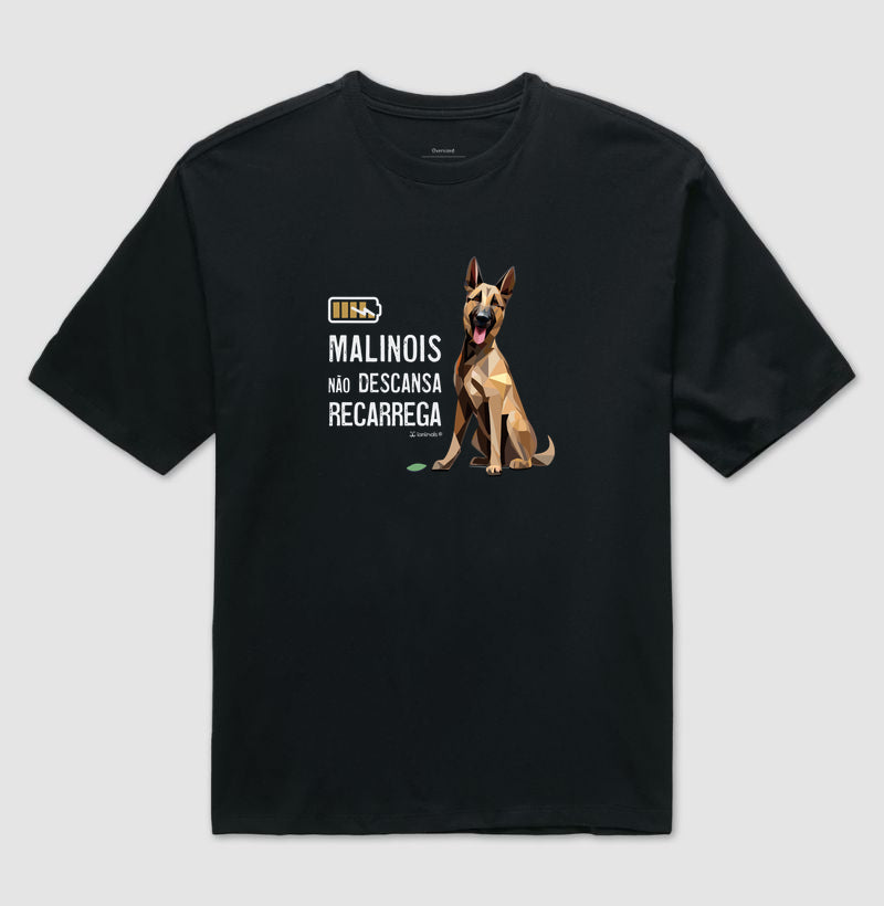 Camiseta Oversized Malinois Não Descansa - Essência