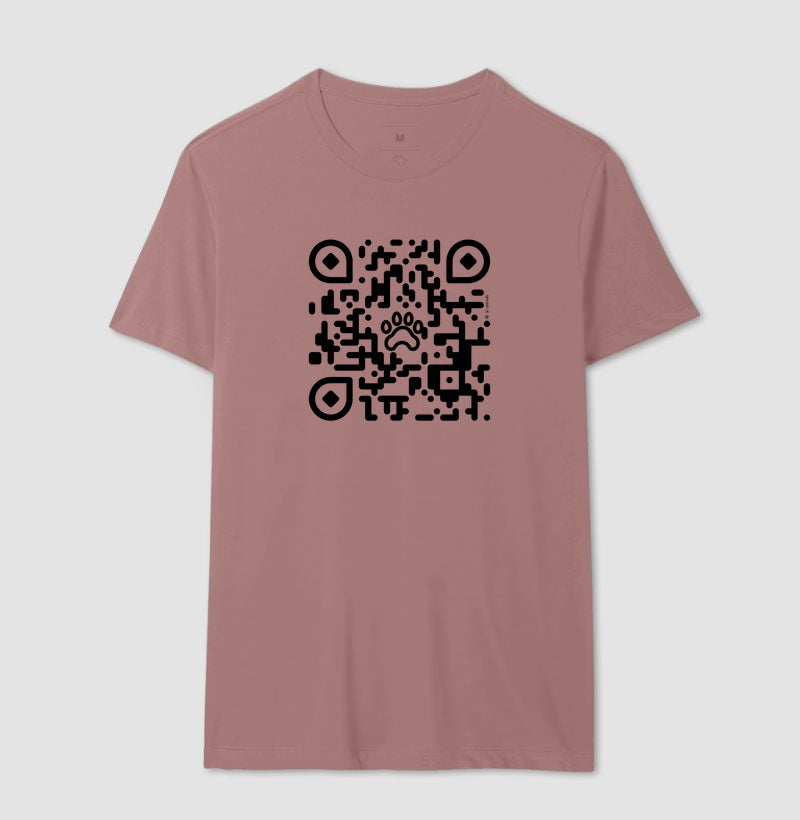 Camiseta Pets, QR Code Declaração de Amor - Coleção AFETO