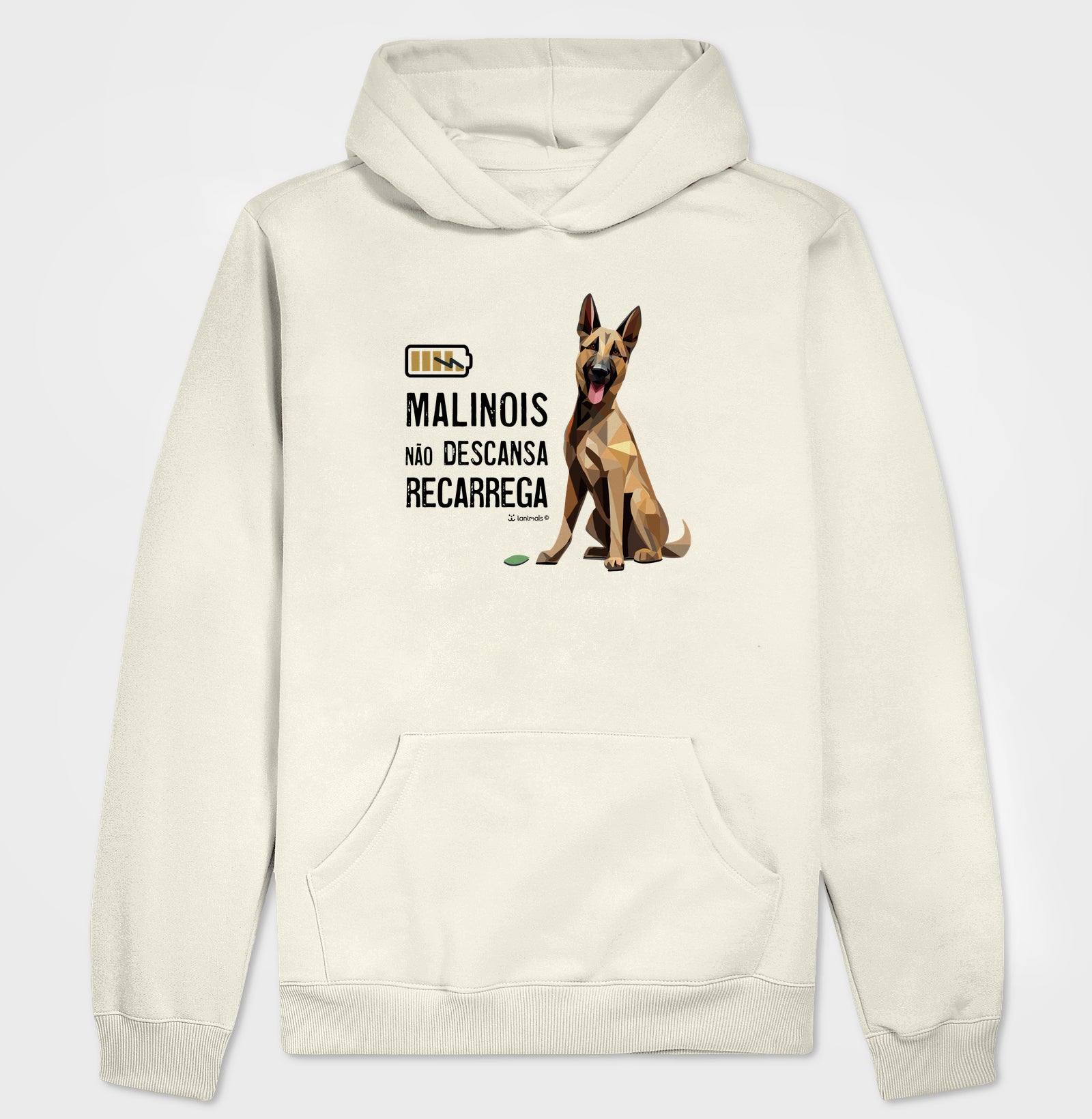 Moletom com Capuz Malinois Não Descansa - Essência
