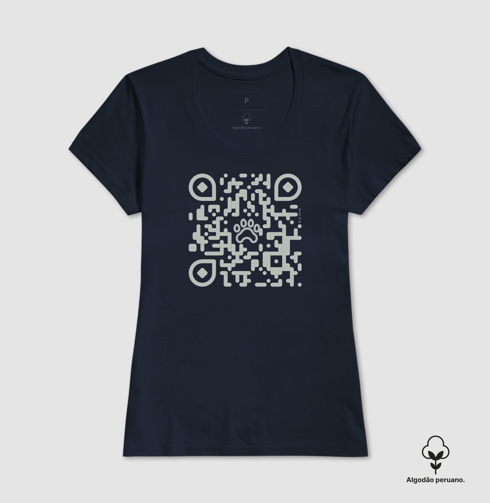 Camiseta “INCA SOFT” Pets, QR Code Declaração de Amor - Coleção AFETO