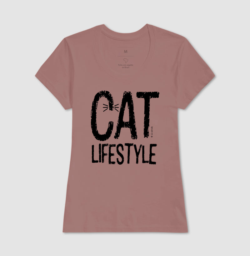 Camiseta Cat Lifestyle - Coleção AFETO