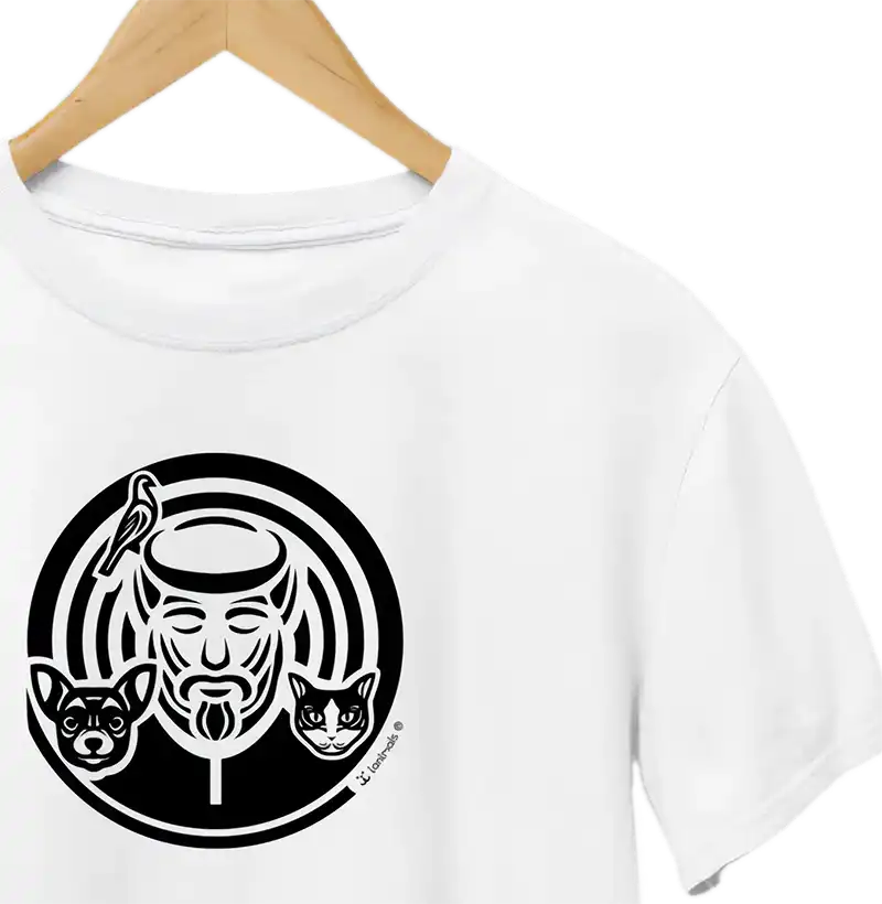 Camiseta São Francisco de Asssis - Branca - iAnimal