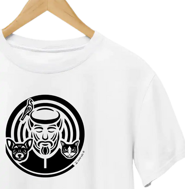 Camiseta São Francisco de Asssis - Branca - iAnimal