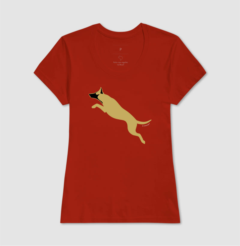 Camiseta Malinois. Saltando - Perfil