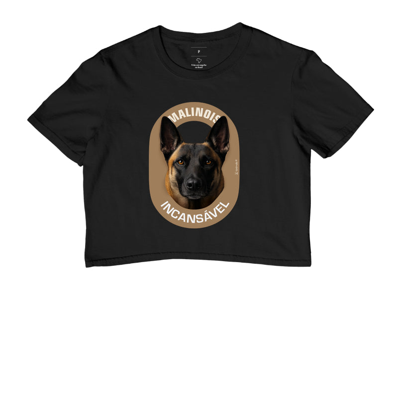 Camiseta Cropped Malinois Incansável - Essência