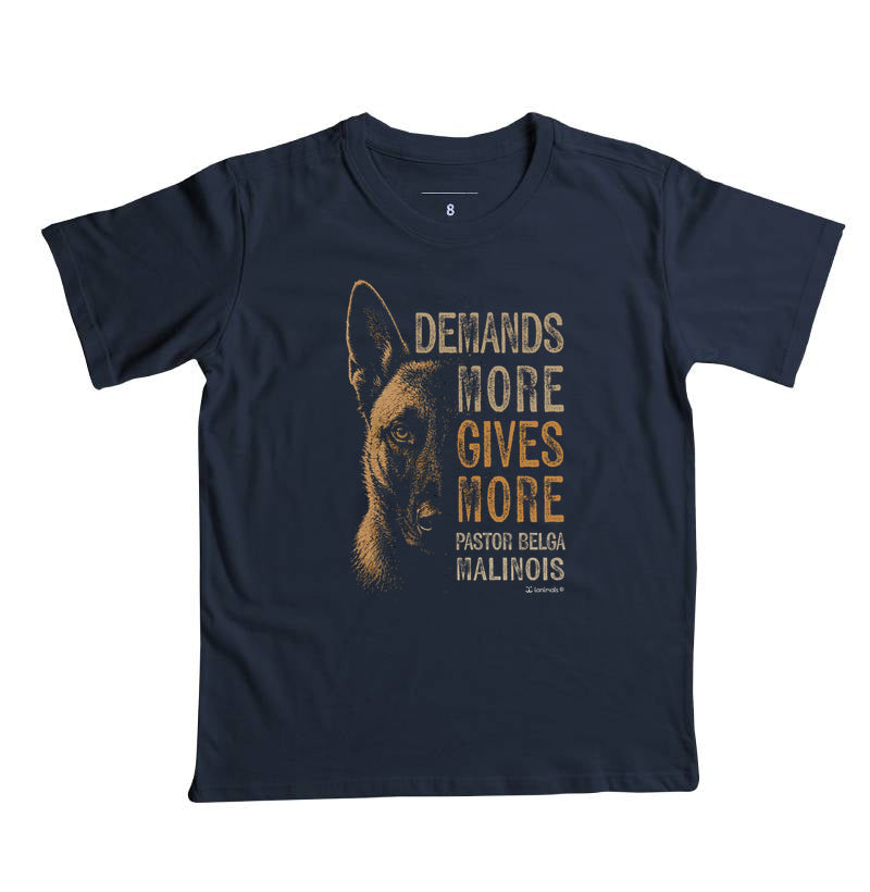 Camiseta Infantil Malinois Gives More - Essência