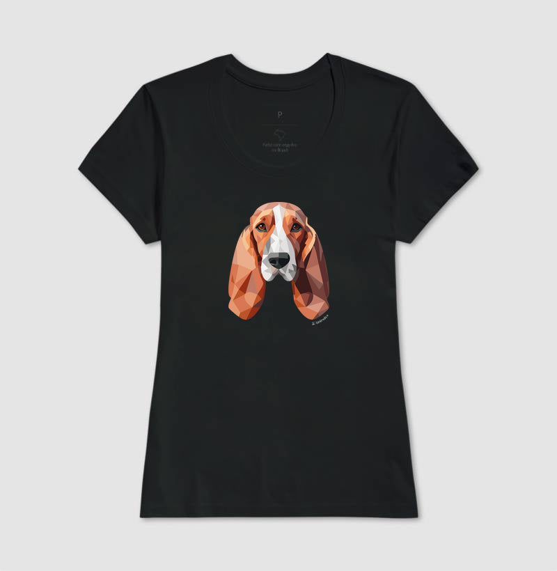 Camiseta Basset Hound - Coleção Geoma